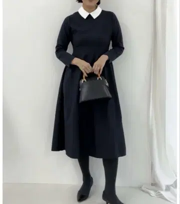 노리즈 새상품 화이트 카라 부착 원피스 정가 24200엔