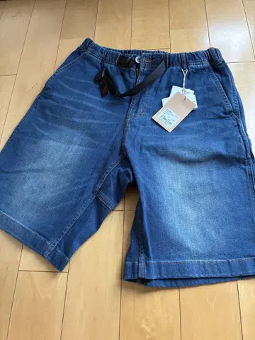 그라미치 택 포함 새상품 데님 숏팬츠 허리밴딩 9680엔