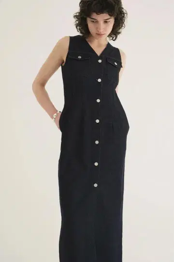 CLANE SLEEVELESS LADY DENIM ONEPIECE