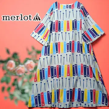 merlot 멀로 컬러풀 목금 롱 원피스