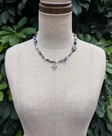 짙은 녹색 original goth-grunge necklace