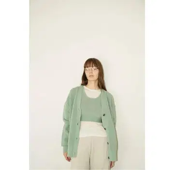 BUSTIER SET KNIT C/D ( MINT )