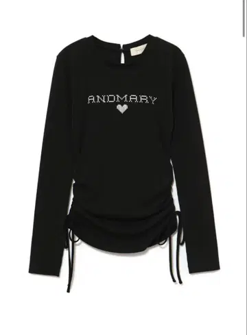 ANDMARY Dot mary logo tops BLACK