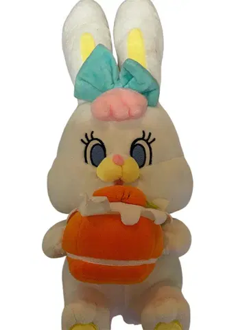 토끼 봉제 인형 리본 포함