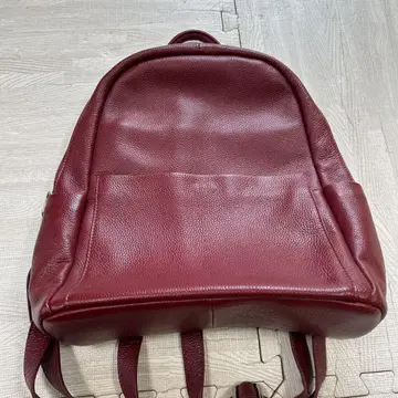 백팩 빨간색 크림슨 가죽 여성용