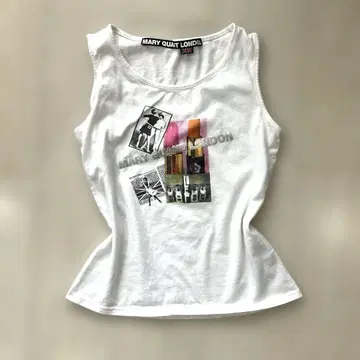 90s 00s 마리콴트 탱크탑 피치T 라메 Y2K 헤이세이 갸루