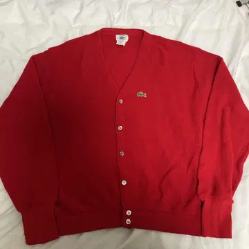 80s Izod 라코스테 아크릴 가디건 made in USA