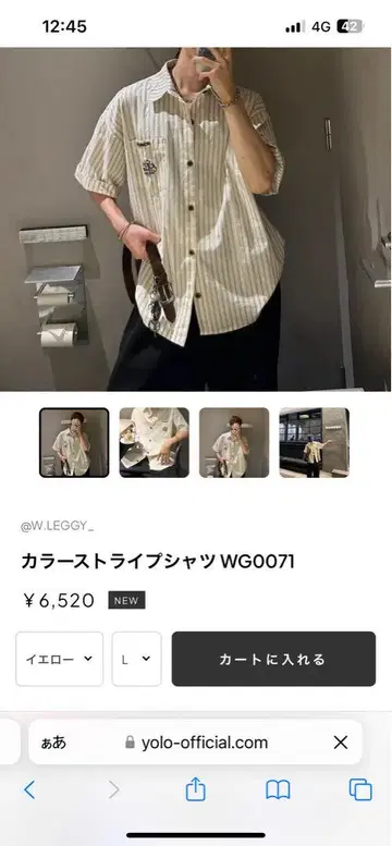 컬러 스트라이프 셔츠 WG0071