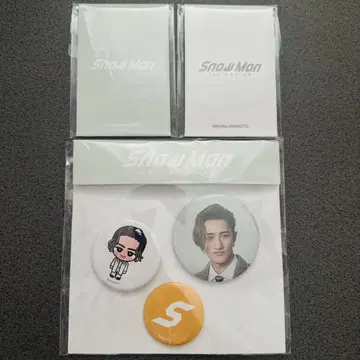 Snow Man 이와모토 테루 팝업 포토 카드 캔뱃지 세트