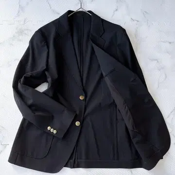 새상품급 유니클로 UNIQLO 테일러드 자켓 네이비 골드 버튼 M