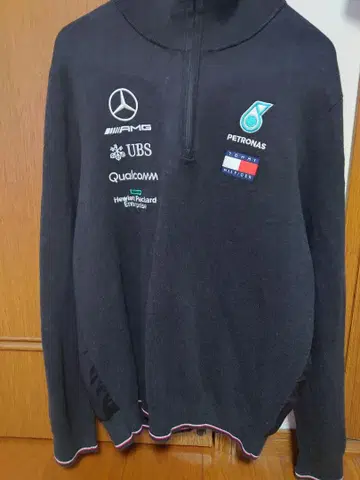 메르세데스 AMG F1 지급품 하프 ZIP 니트 풀오버 2019
