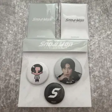 Snow Man 메구로 렌 팝업 포토 카드 캔뱃지 세트