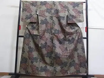기모노 결 본고장 염색 오시마 명주 능화문 순수 실크 53