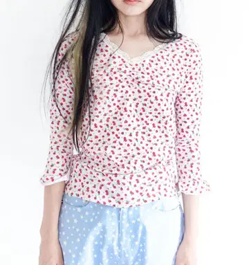 shop faerie little strawberry lace top
