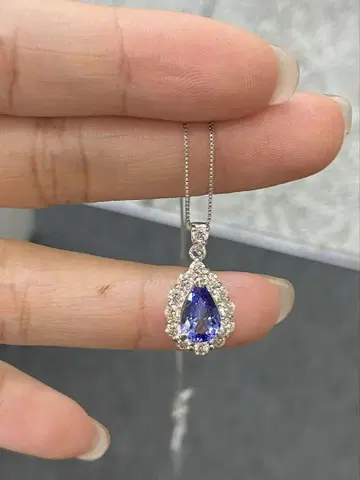 PT 탄자나이트 1.13ct 다이아몬드 목걸이 새상품