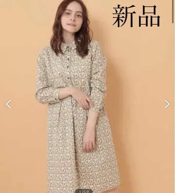 새상품! 호코모라 Flor de hiedra 프린트 원피스 레드 42