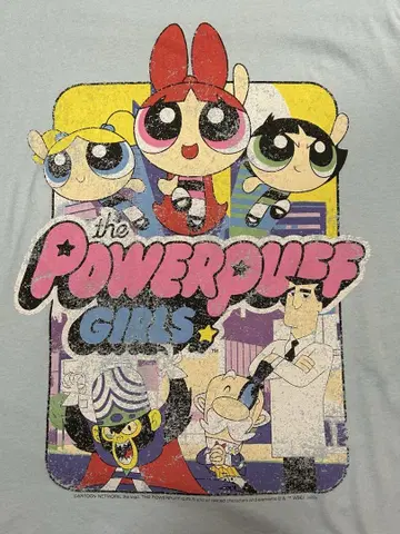 The Powerpuff Girls 오버 사이즈 T셔츠