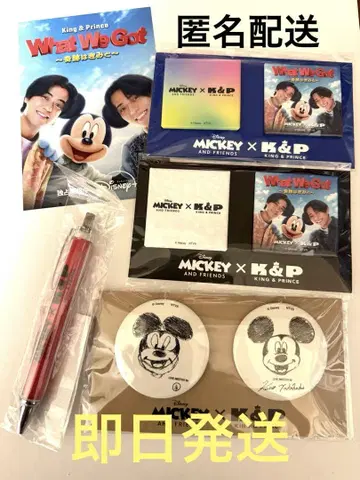 MICKEY x K&P 시부야 킹프리 캔뱃지 볼펜