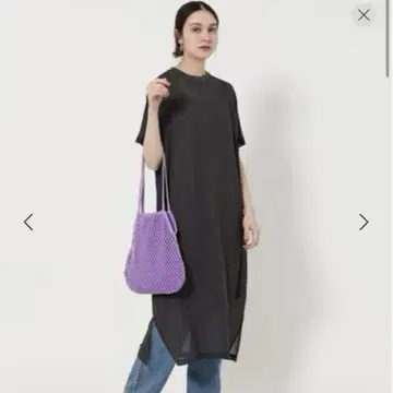 뷰티 앤 유스 쉬폰 레이어드 돌먼 슬리브 원피스