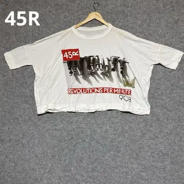 45R 고보코 천축 그래픽 빅 T셔츠 와이드 실루엣