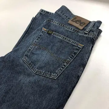 Lee W32L36 스트레이트 데님 인디고 블루 남성용 M