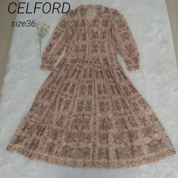 컨디션 최상 셀포드 CELFORD 페이즐리 패널 원피스