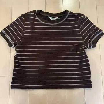 todayful Border Ringer Tee 초코