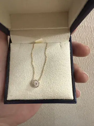 GIA 인증서 다이아몬드 목걸이 반돔 아오야마