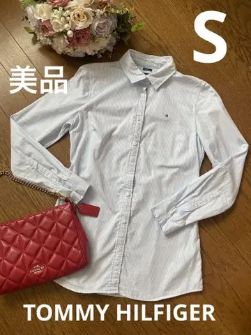 [ 새상품급 ] S/P 타미힐피거 긴팔 셔츠 여성용 스트라이프 패턴