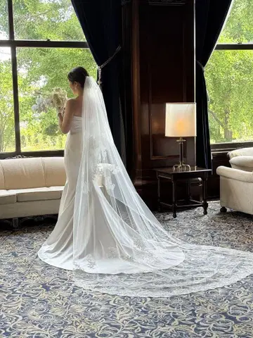TuNoah wedding 롱 베일