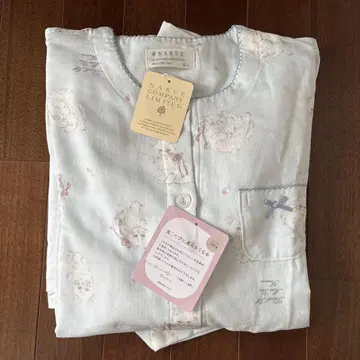 미사용 새상품  더블 거즈 캣 페플럼 파자마 M-L