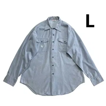 70s 80s USA 샴브레이 셔츠 L