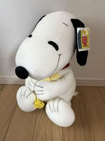 스누피 봉제 인형 우드스탁 와플 원단