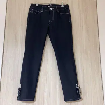 TO BE CHIC 다크 블루 슬림 핏 데님