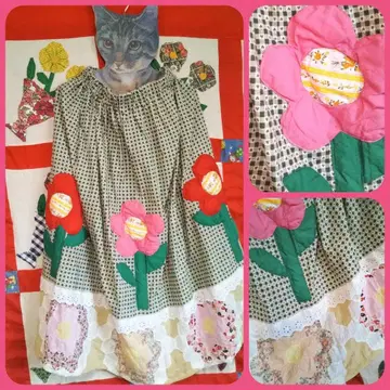 70sVintage 70s 패치워크 퀼트 스커트