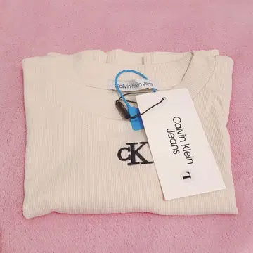 캘빈클라인 Calvin Klein Jeans 리브 니트 반팔 T