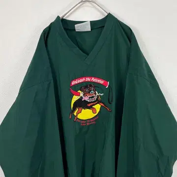 90s USA starbus 나일론 풀오버 그린