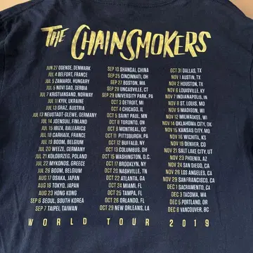 THE CHAIN SMOKERS 티셔츠