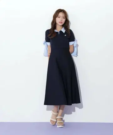 JILL by JILLSTUART 더블 카라 니트 원피스