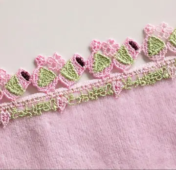 치카자와 레이스 레이스 테두리 손수건 약 23.5 x 23.5cm