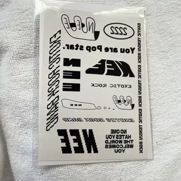 NEE 타투 씰 스티커 바디 씰 밴드 일본 락