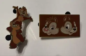 칩과 데일 메탈 핀 배지 2개 세트 디즈니 옥션