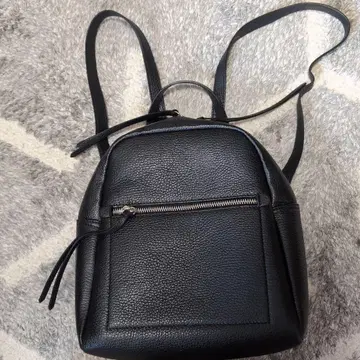 블랙 미니 가죽 백팩