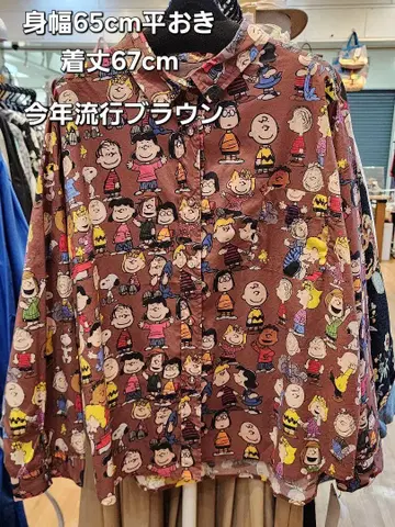 2 새상품 미사용 스누피 면 100% 피넛 스누피 긴팔 셔츠