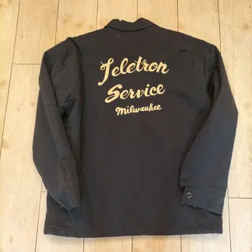 빈티지 워크 자켓 체인 자수 카 클럽