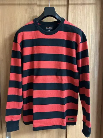 Iron Heart 빨검 보더 긴팔 티셔츠 X-LARGE