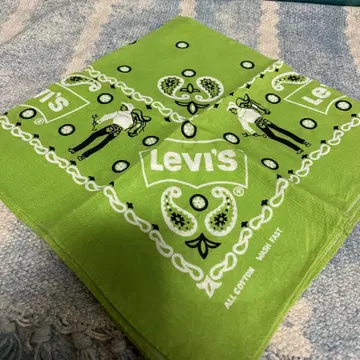 리바이스 Levi's 코튼 반다나 새들맨 그린 옐로우 그린