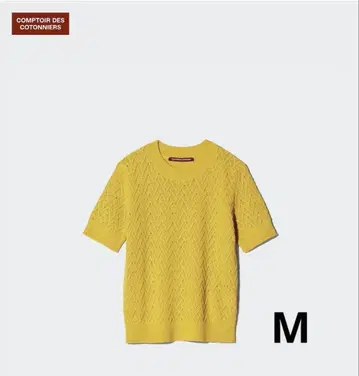 유니클로 UNIQLO 이번 시즌 새상품 텍스처 린넨 크루넥 스웨터 M