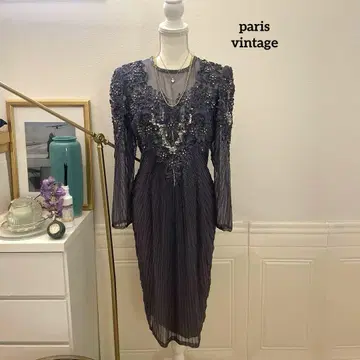 [ paris vintage ] 고급 테이프 레이스 자수 원피스