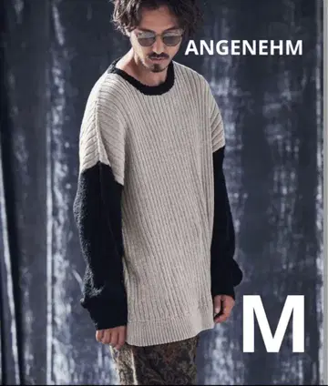 새상품 앙게네임 ANGENEHM 니트 M 와이드 실루엣